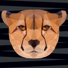 polygonal abstract geometric triangle cheetah background for use in design N2