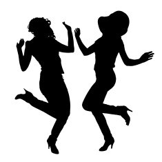 Vector Silhouette Of People N707