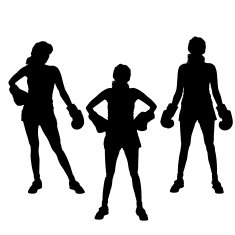 Vector silhouette of a people N272