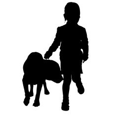 Vector silhouette of child N81