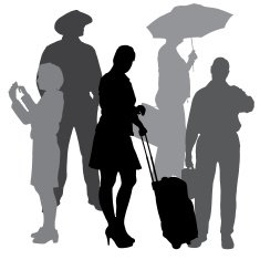 Vector silhouettes of business people N120