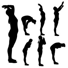 Vector silhouette of a woman N1748