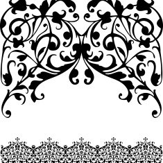Vector swirling decorative floral background N2