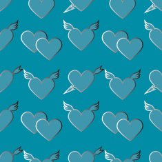 Seamless pattern with hearts N124