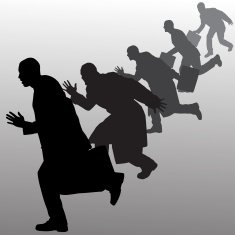 Vector silhouette of businessman N115