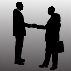 Vector silhouette of business people N87