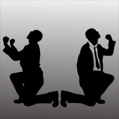 Vector silhouette of businessman N116