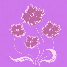 Bush flowers vector illustration N2