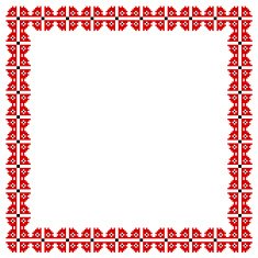 Square frame with elements of embroidery eps10
