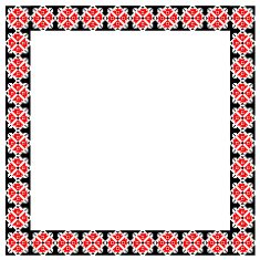 Square frame with national Ukrainian elements eps10