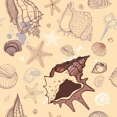 Sea background Hand drawn vector illustration N3