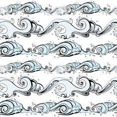 Sea background Hand drawn vector illustration N4