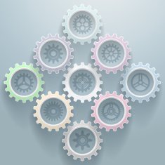 Nine Gears Decorative Background