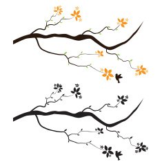 Branch Flowers Wall Decal N3