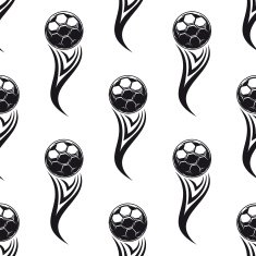 Seamless pattern with soccer ball