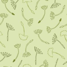 vector pattern with dandelion seeds