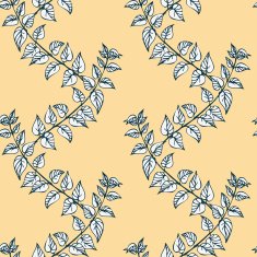 Seamless vector pattern with branches and leaves
