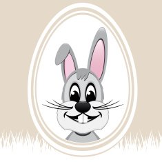 easter bunny white egg N2