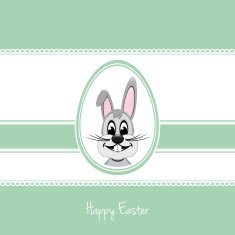 happy easter bunny white egg