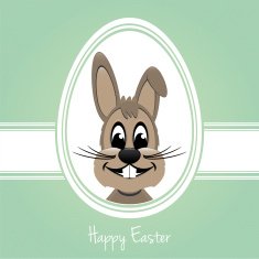 happy easter bunny white egg N2