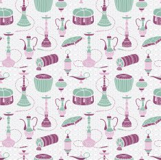 Hookah seamless pattern