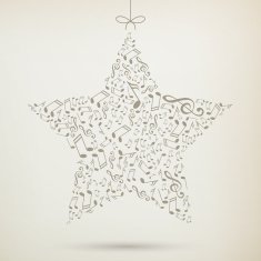 Vector Music Background with Notes N3