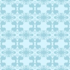 Neutral floral ornament cool blue