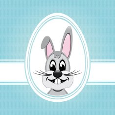 easter bunny white egg N3