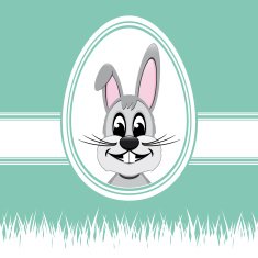 easter bunny white egg N5