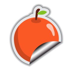 Orange sticker
