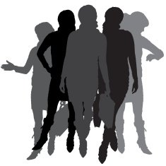 Vector silhouette of a businesswoman N83