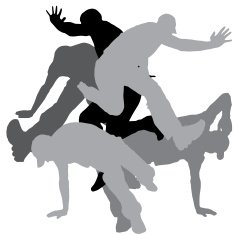 Vector silhouette of men N9