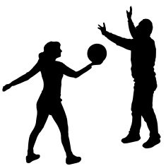 Vector silhouettes volleyball