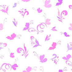 Abstract floral background contours