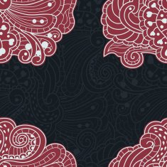 Vector seamless texture background with abstract flowers N15