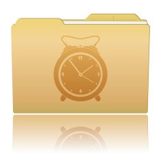 Folder with Alarm Clock