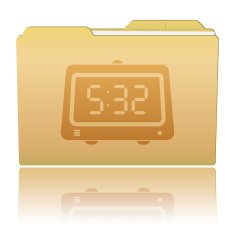 Folder with Clock