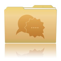 Folder with speech bubbles