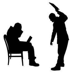 Vector silhouettes of businessmen N16