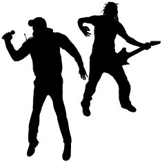 Vector silhouettes of businessmen N17