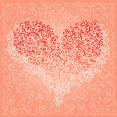 St Valentine Love Red Heart Card 5 N2