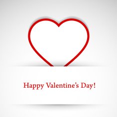 Valentines day card with heart N29