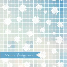 abstract background of rectangles and white flowers
