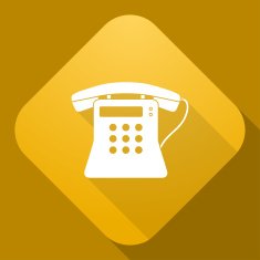 Vector icon of Phone with a long shadow