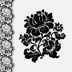 flower and border lace
