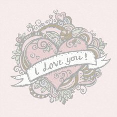 Valentine's day greeting card with hearts N3