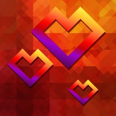 Abstract Vector Color Hearts N2