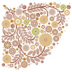 Floral flower vector design elements isolated on white