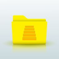 Vector yellow folder on blue background Eps10 N35