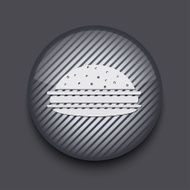 Vector app circle striped icon on gray background Eps 10 N14